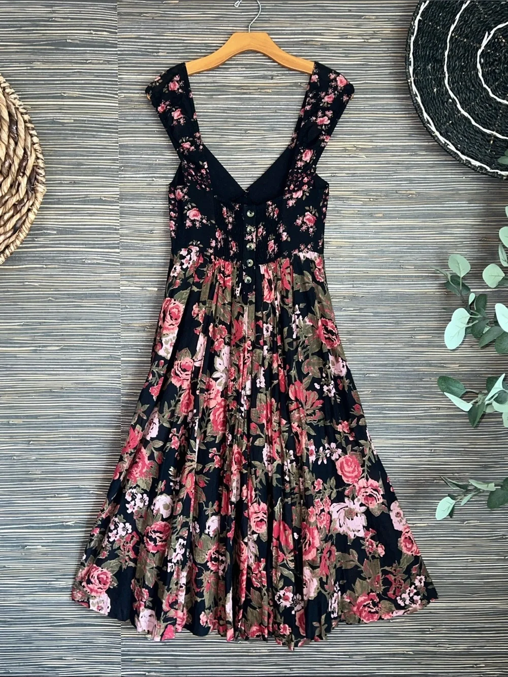 Free People Floral Print Love You Midi Dress Size XS